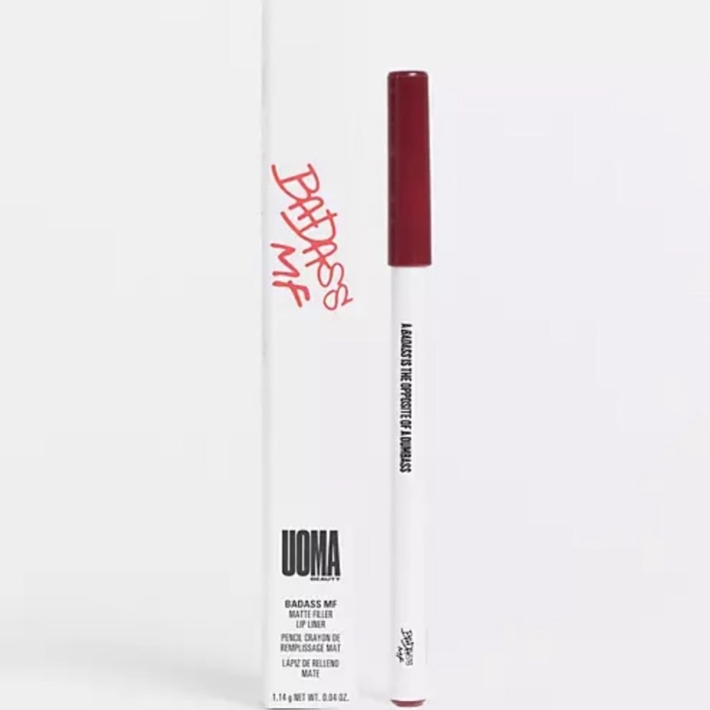 NEW UOMA Beauty Badass MF Matte Filler Lip Liner in color Ross NIB Red Matte